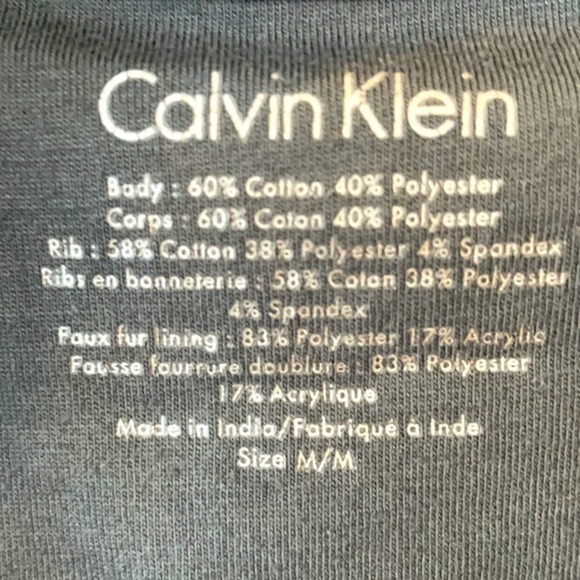 CALVIN KLEIN | Women’s Dark Gray Full Zip Fuzzy Collared Lightweight Jacket, Med - Picture 3 of 9